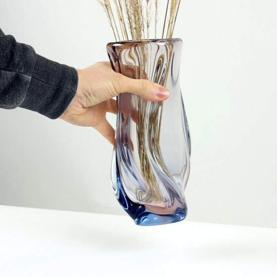 Image 1 of Vase vintage en verre de Murano par Josef Hospodka, Tchécoslovaquie 1960