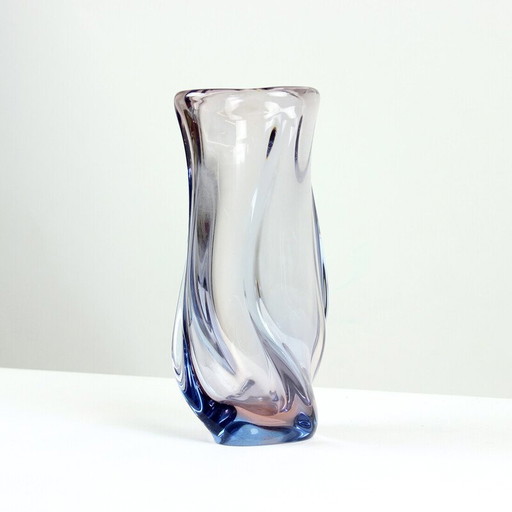 Vase vintage en verre de Murano par Josef Hospodka, Tchécoslovaquie 1960