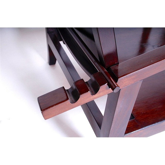 Image 1 of Fauteuil vintage réglable Art Déco avec pouf, années 1930