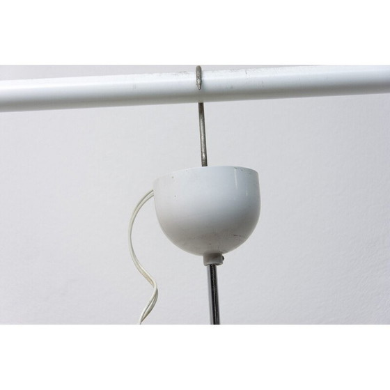 Image 1 of Lampe suspendue vintage en verre, plastique, métal et chrome, Tchécoslovaquie 1970