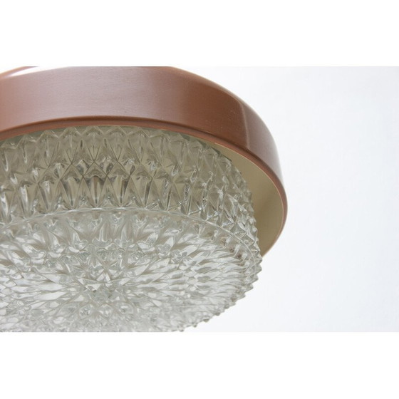 Image 1 of Lampe suspendue vintage en verre, plastique, métal et chrome, Tchécoslovaquie 1970