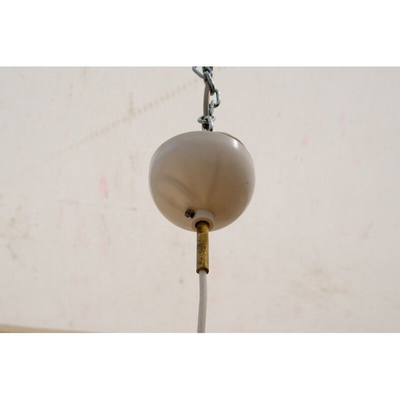 Image 1 of Lampe suspendue vintage en verre taillé et plastique, Tchécoslovaquie 1970