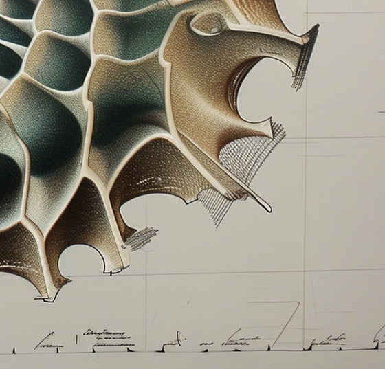 Image 1 of Tapisserie en spirale dorée