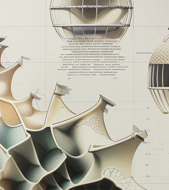 Image 1 of Tapisserie en spirale dorée