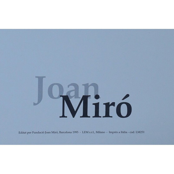 Image 1 of Affiche vintage Poème de Joan Miró, Barcelone 1995