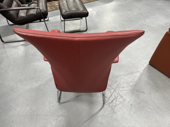 Image 1 of Fauteuil Jori Aida en cuir rouge