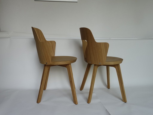 2X Chaise Stammplatz, Design Alfredo Häberli, avec accoudoirs