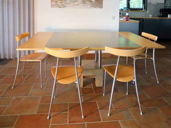 Image 1 of 6 chaises de table à manger Italian Design