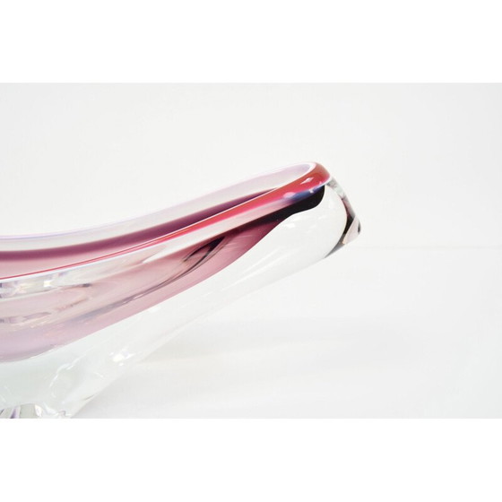 Image 1 of Bol en verre d'art vintage par Josef Hospodka pour Chribska, Tchécoslovaquie 1960