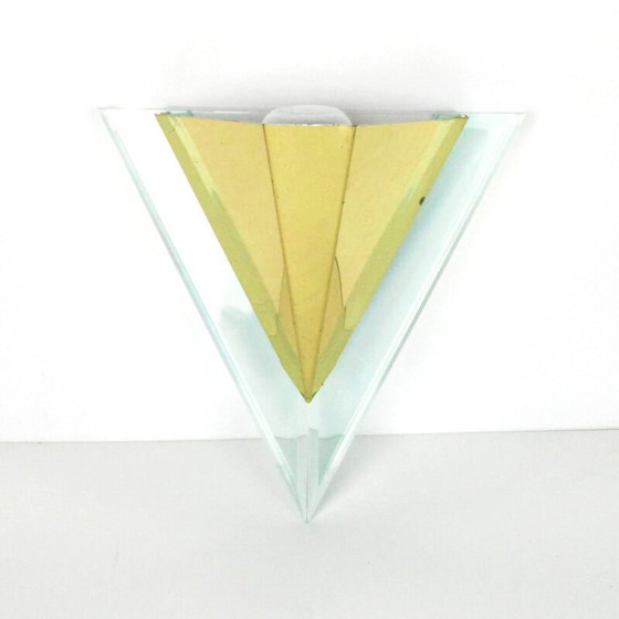 Image 1 of Applique vintage en laiton et acrylique pour Alaska Lux Lighting House Inc, Allemagne années 1980