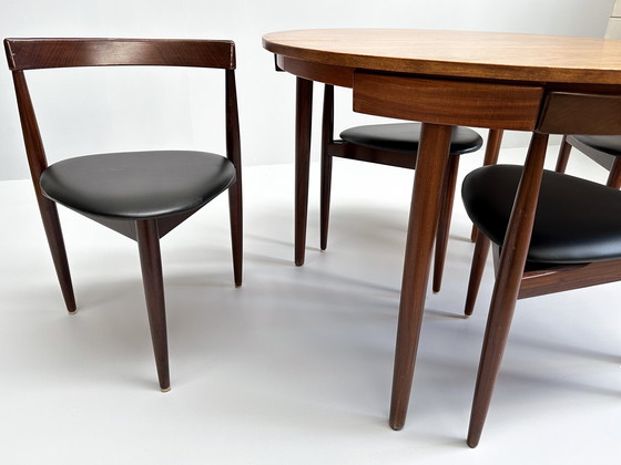 Image 1 of Table et chaises en teck danois Hans Olsen For Frem Røjle "Roundette" pour salle à manger