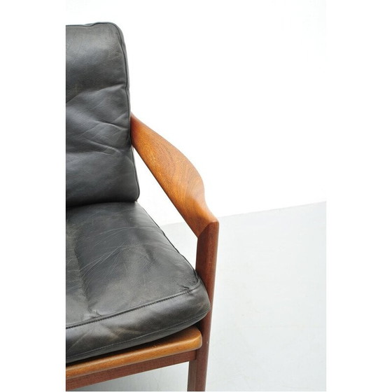 Image 1 of Paire de fauteuils vintage en teck massif, 1950