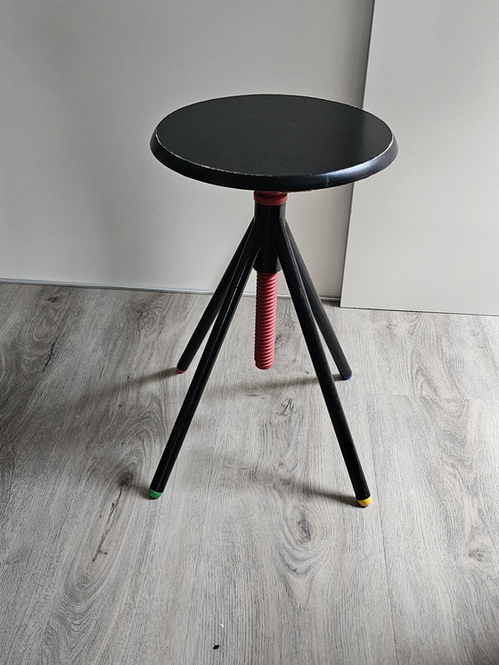 Image 1 of Tabouret réglable design vintage Tabouret