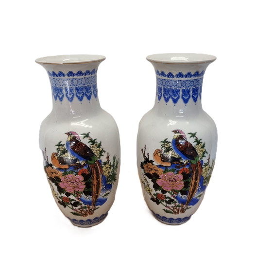 Image 1 of Vases vintage en porcelaine chinoise, 1970