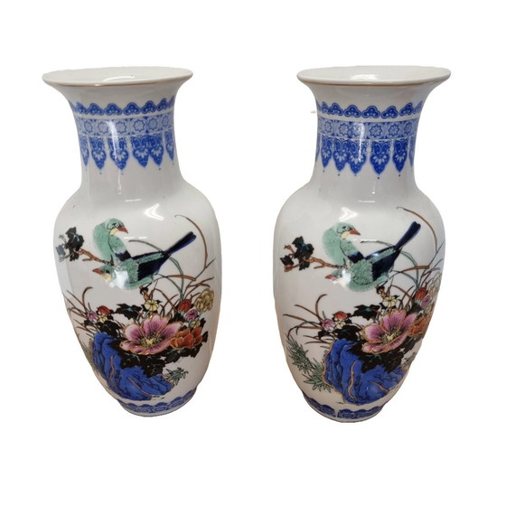 Image 1 of Vases vintage en porcelaine chinoise, 1970