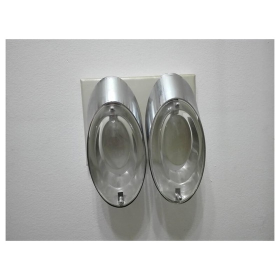 Image 1 of Paire d'appliques en verre vintage par Oscar Torlasco pour Stilkronen, 1970