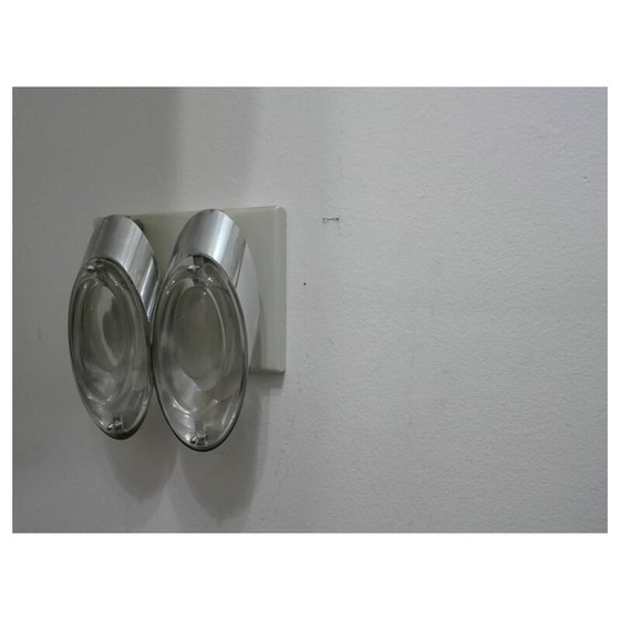 Image 1 of Paire d'appliques en verre vintage par Oscar Torlasco pour Stilkronen, 1970