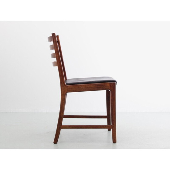 Image 1 of Ensemble de 5 chaises scandinaves vintage en bois de rose par Kai Lyngfeldt Larsen pour Søren Willadsen