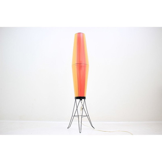 Image 1 of Lampe fusée vintage en plastique et métal, Tchécoslovaquie 1970