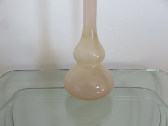 Image 1 of Vase, Soliflore En Opaline Rose Pâle, Années 60 70