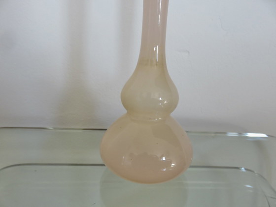 Image 1 of Vase, Soliflore En Opaline Rose Pâle, Années 60 70