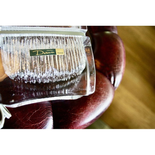 Lampe en cristal vintage pour La Maison Daum, Nancy 1960