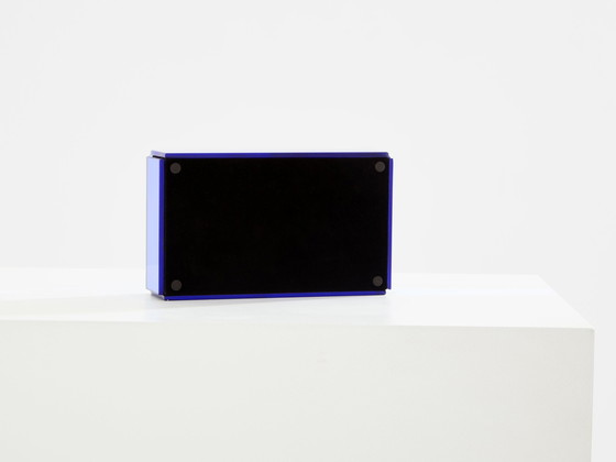 Image 1 of Pietro Chiesa pour Fontana Arte Boîte à bijoux en miroir bleu 1940