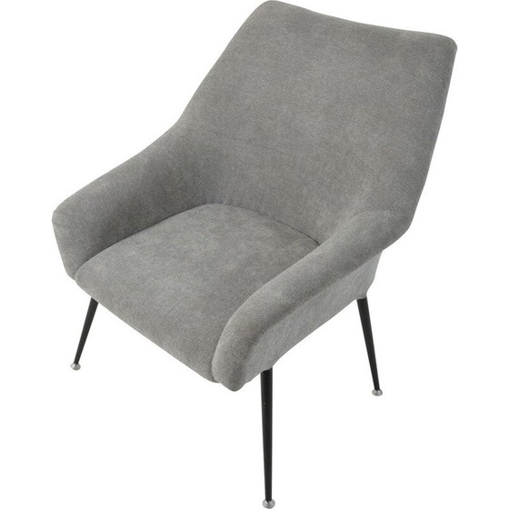 Image 1 of Fauteuil vintage Coquille carré grise 1970