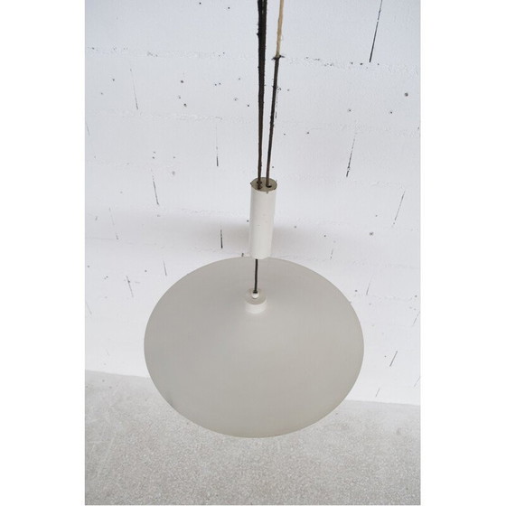 Image 1 of Plafonnier vintage à contrepoids en acier laqué par Florence Knoll pour Knoll International, 1968
