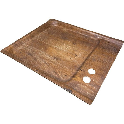 Plateau scandinave vintage en bois, 1960