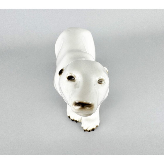 Image 1 of Sculpture vintage d'ours polaire en porcelaine par Royal Dux, Tchécoslovaquie 1960