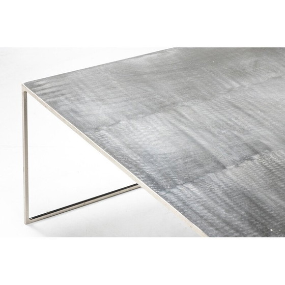 Image 1 of Table basse vintage Duchamp en métal carré par Rodolfo Dordoni pour Minotti, Italie 1990