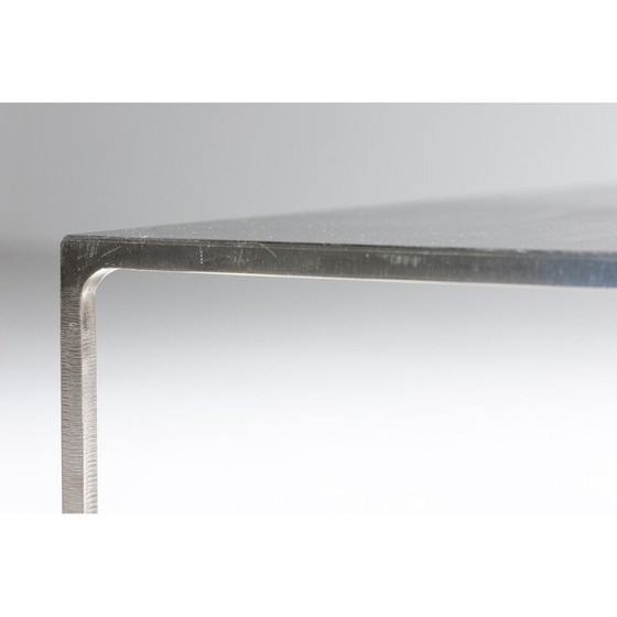Image 1 of Table basse vintage Duchamp en métal carré par Rodolfo Dordoni pour Minotti, Italie 1990