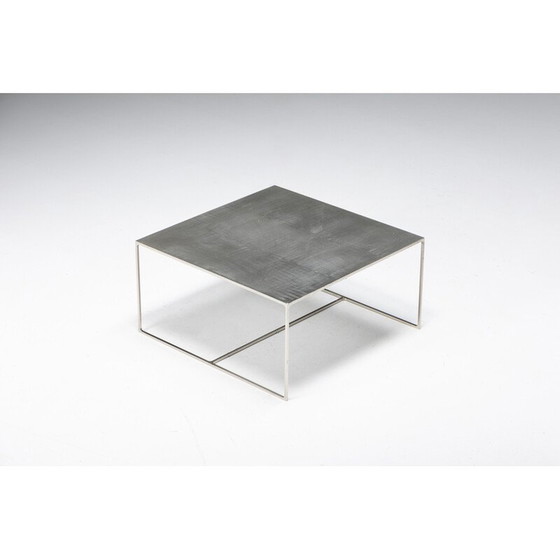 Image 1 of Table basse vintage Duchamp en métal carré par Rodolfo Dordoni pour Minotti, Italie 1990