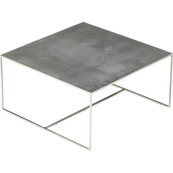 Image 1 of Table basse vintage Duchamp en métal carré par Rodolfo Dordoni pour Minotti, Italie 1990