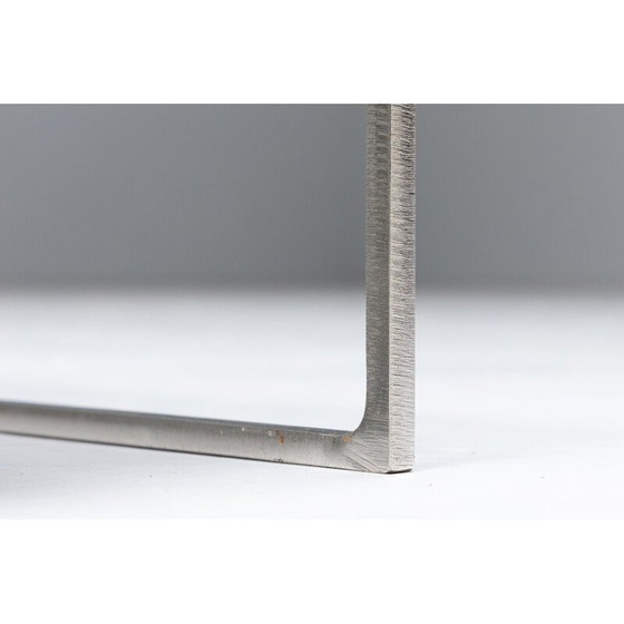 Image 1 of Table basse vintage Duchamp en métal carré par Rodolfo Dordoni pour Minotti, Italie 1990