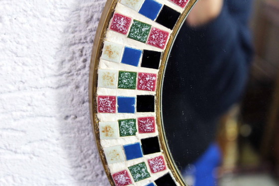 Image 1 of Miroir En Vintage En Carreaux De Faïence, Allemagne 1970 