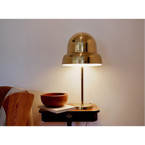 Image 1 of Lampe de table du milieu du siècle en laiton massif par Eje Ahlgren pour Bergboms, 1950