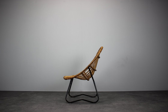 Image 1 of Chaise longue en rotin par ULUV pour Alan Fuchs, Tchécoslovaquie, années 1960