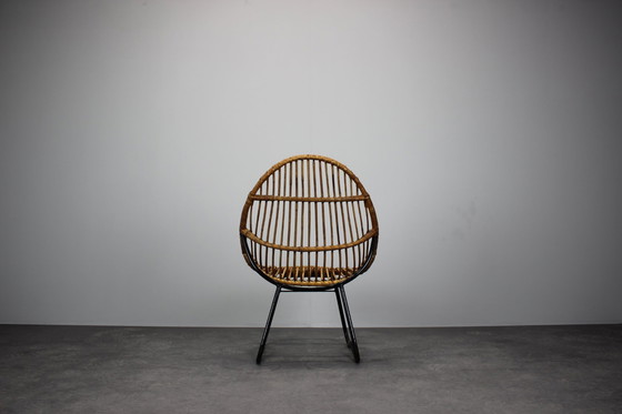 Image 1 of Chaise longue en rotin par ULUV pour Alan Fuchs, Tchécoslovaquie, années 1960