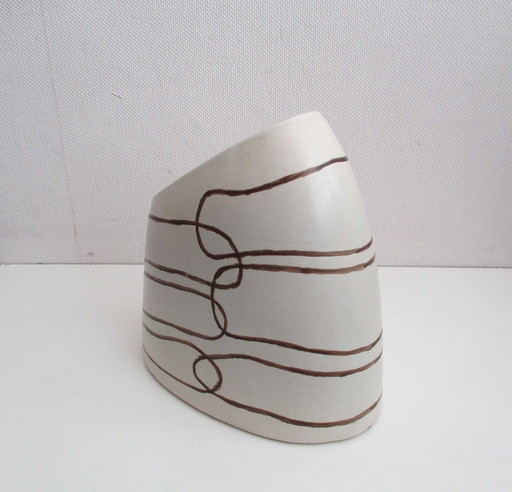 Vase en poterie vintage