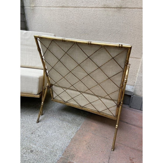 Image 1 of Paire de fauteuils vintage en bois et tissu