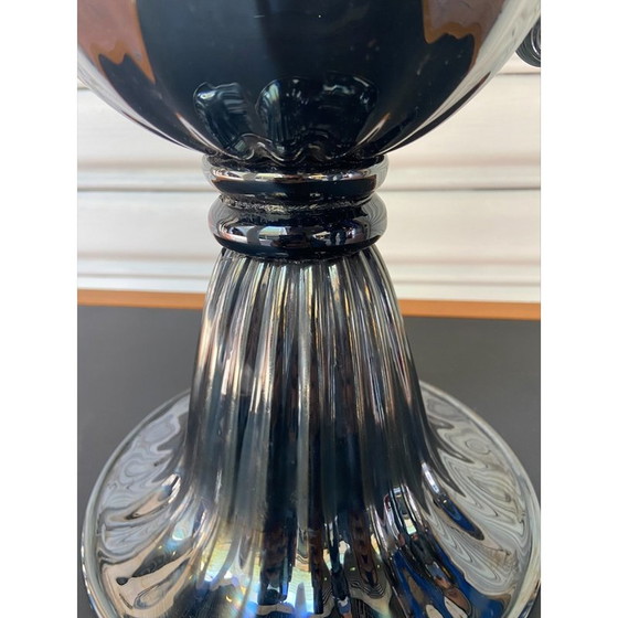 Image 1 of Vase vintage en verre de Murano par Toso, 1980