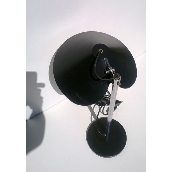 Image 1 of Lampe vintage en métal laqué noir, Italie 1970
