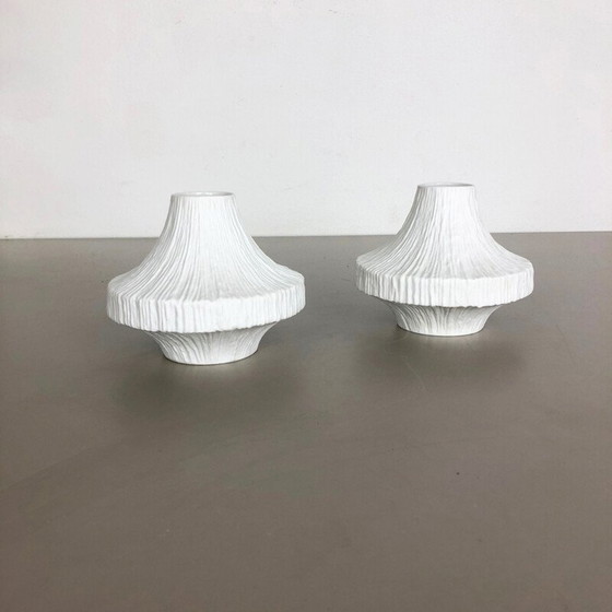 Image 1 of Paire de vases en porcelaine de Heinrich Selb Allemagne 1970