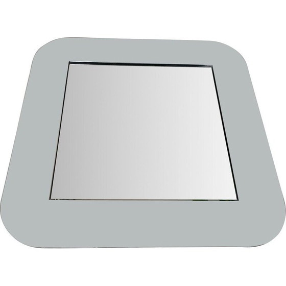 Image 1 of Miroir vintage en métal chromé, Italie 1970