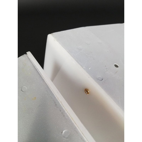 Image 1 of Paire d'appliques italiennes du milieu du siècle en verre acrylique et laiton, années 1960.