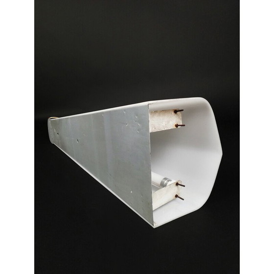 Image 1 of Paire d'appliques italiennes du milieu du siècle en verre acrylique et laiton, années 1960.