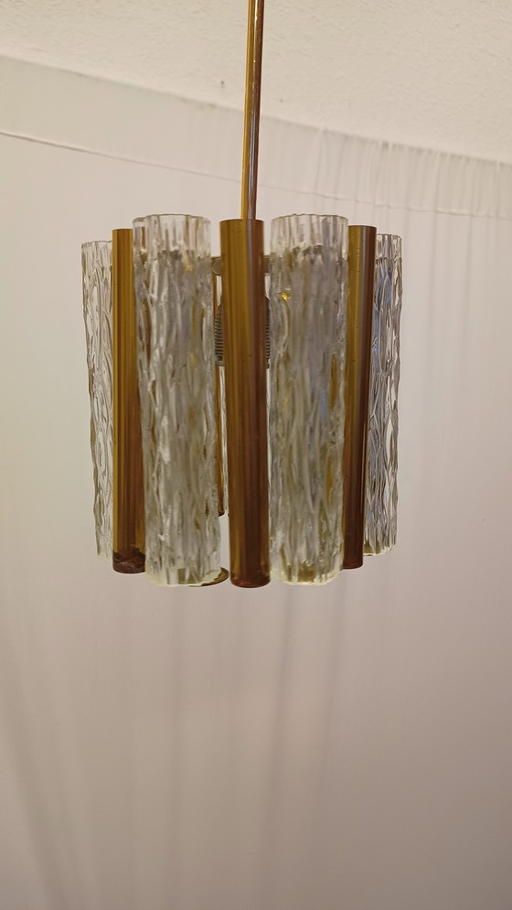 Image 1 of Lampe pendante Kaiser Leuchten en laiton et verre de Murano