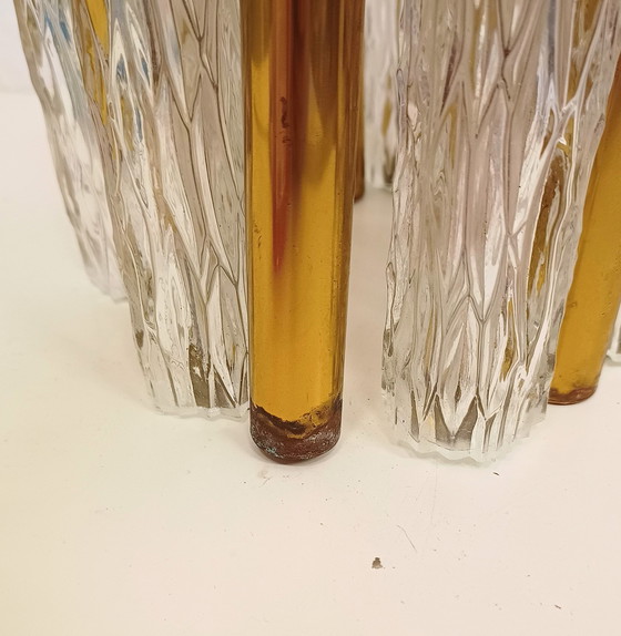 Image 1 of Lampe pendante Kaiser Leuchten en laiton et verre de Murano